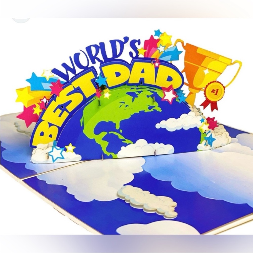 World's Best Dad Pop-Up Greeting Card